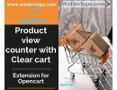 Product view counter with clear cart