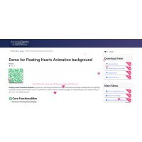 Floating Hearts Animation PRO version for Joomla