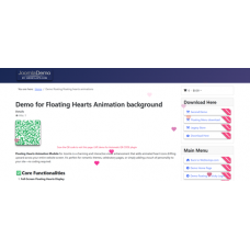 Floating Hearts Animation PRO version for Joomla