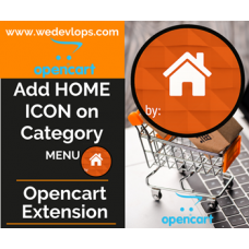 Home Icon for Category Menu in Opencart