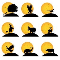 Silhouette vector images in svg format