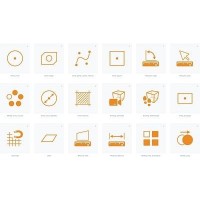 Orange CAD Icon with transparent background svg 