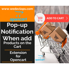 Pop up notification when add products to cart