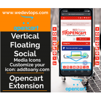 Vertical Floating Social Media Icons for Opencart