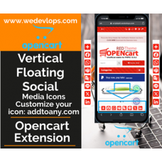 Vertical Floating Social Media Icons for Opencart