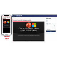 Microsoft Powerpoint Slide presentation in Joomla