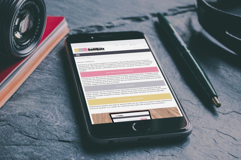 selfquiz.online quiz for students and professionals with blog stories