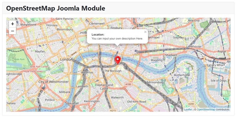 OpenStreet Map Modulefor Joomla