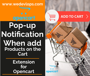 Pop up notification when added a productfor Opencart
