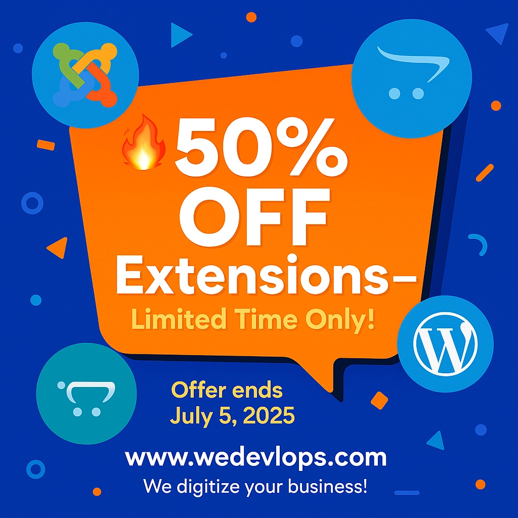 50 percent off limited offer at wedevlops