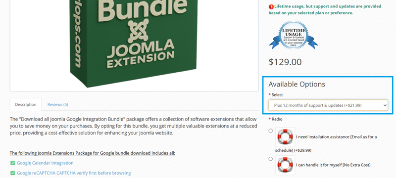 extension upgrade and support terms