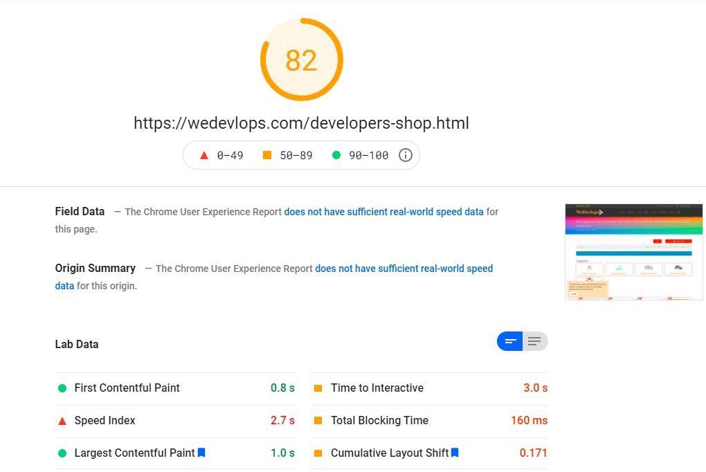 wedevlops opencart page speed google pagspeed