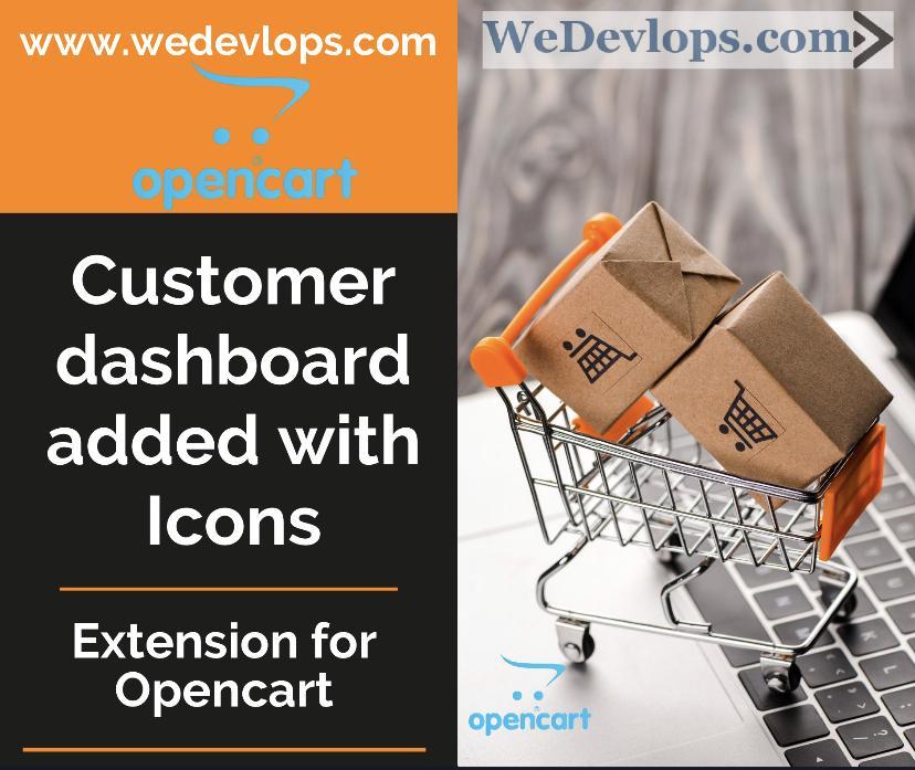 Customer Dashboard added with Iconsfor Opencart