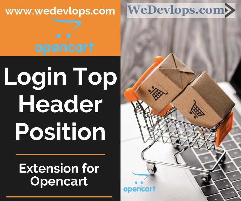 Login Top Header Positionfor Opencart