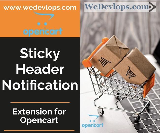 Sticky Header or Horizontal Notificationfor Opencart